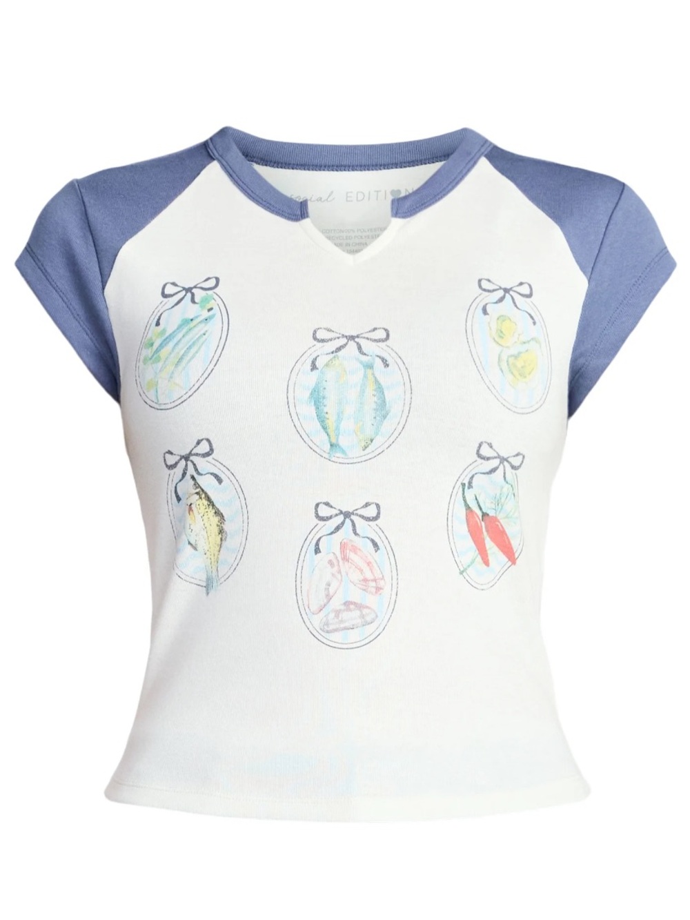 Sardine Women's Graphic Tee with Short Sleeves
